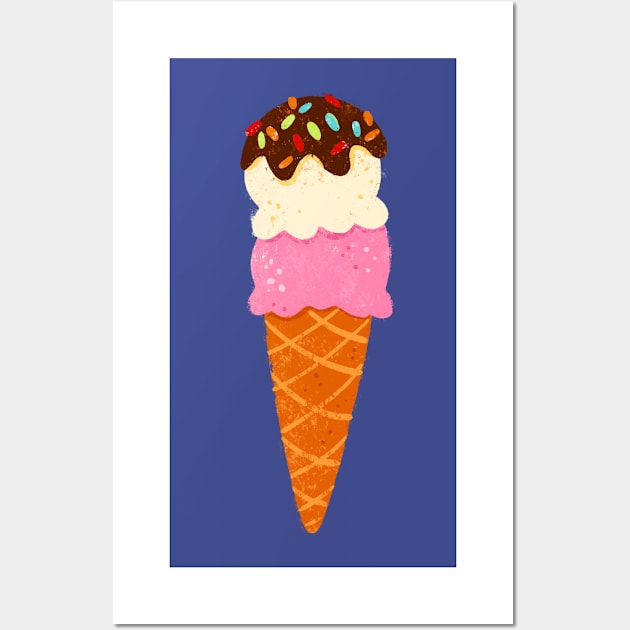 Ice Cream Cone Wall Art by Alexandra Franzese